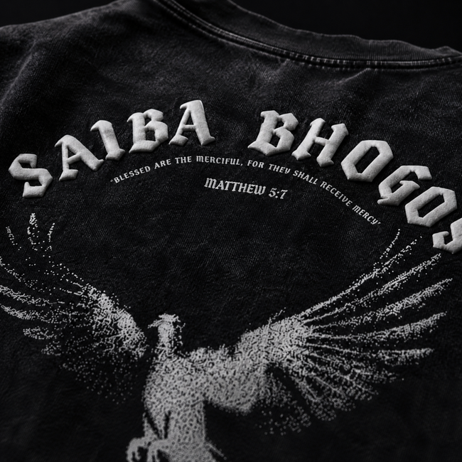 Saiba Bhogos – Premium Oversized Tee (Optic Wash)