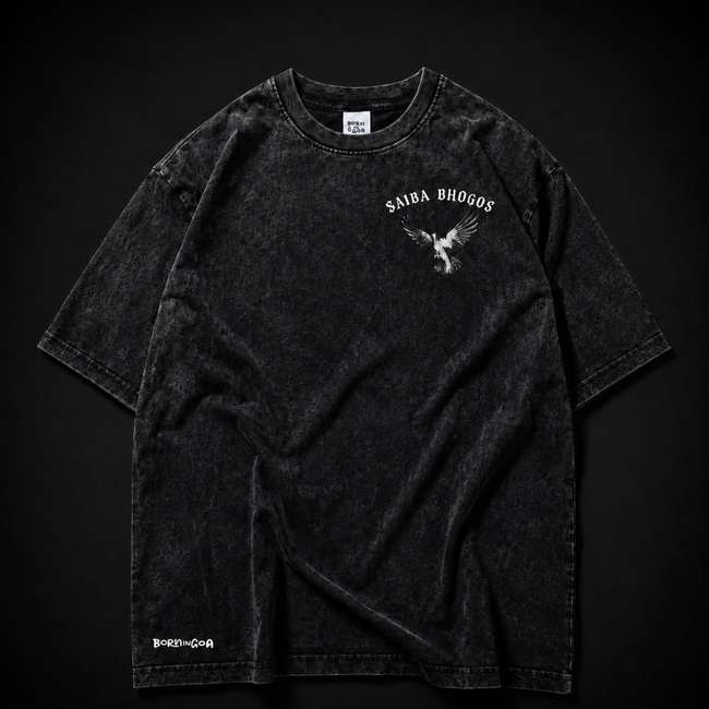 Saiba Bhogos – Premium Oversized Tee (Optic Wash)