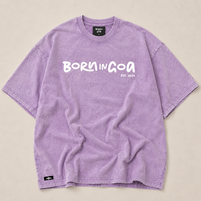 Born in Goa Essential Puff Print Lavender (Optic Wash)