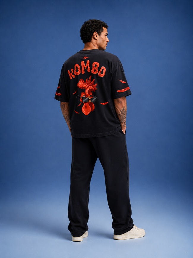 Kombo – The All Day Charmer | Premium Oversized Tee (Black)