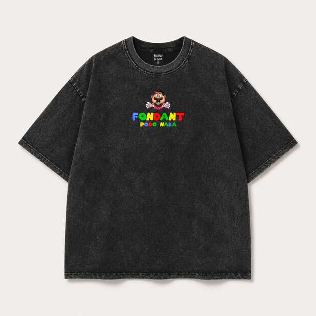 Fondant Podo Naka – Uncle Mario in Goa Oversized Tee