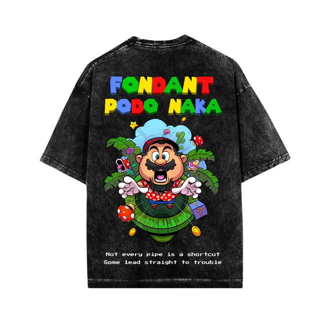 Fondant Podo Naka – Uncle Mario in Goa Oversized Tee