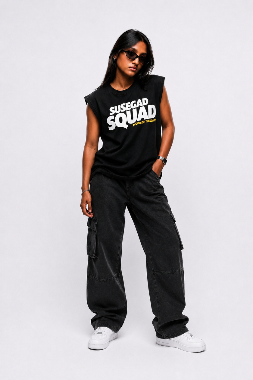 Susegad Squad  - People of the Coast Tank top - Black