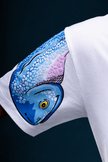 Puffer Fish Ultra Premium Oversized Graphic Tee - White