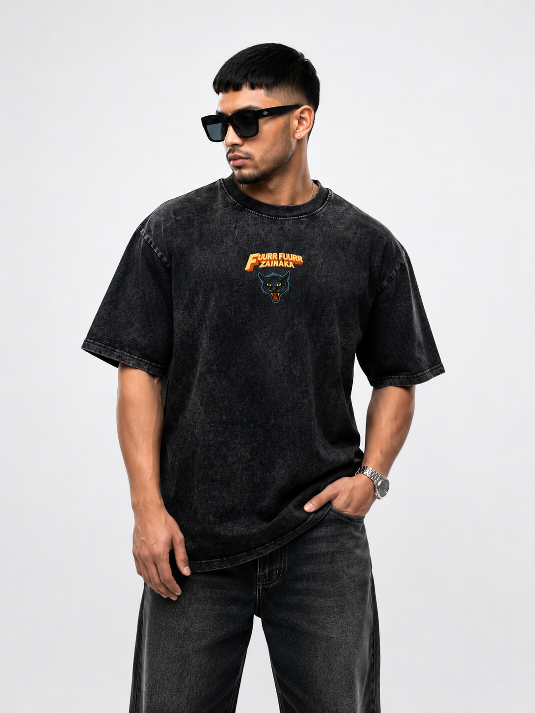 Furr Furr Zainaka Optic Wash Oversized t-shirt.