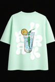 Urrak Signature Puff Print Oversized Tee - Pastel Mint