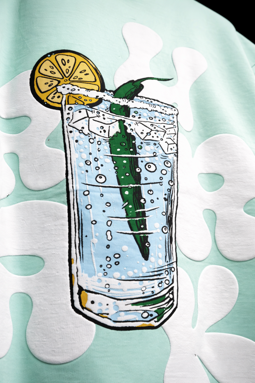 Urrak Signature Puff Print Oversized Tee - Pastel Mint