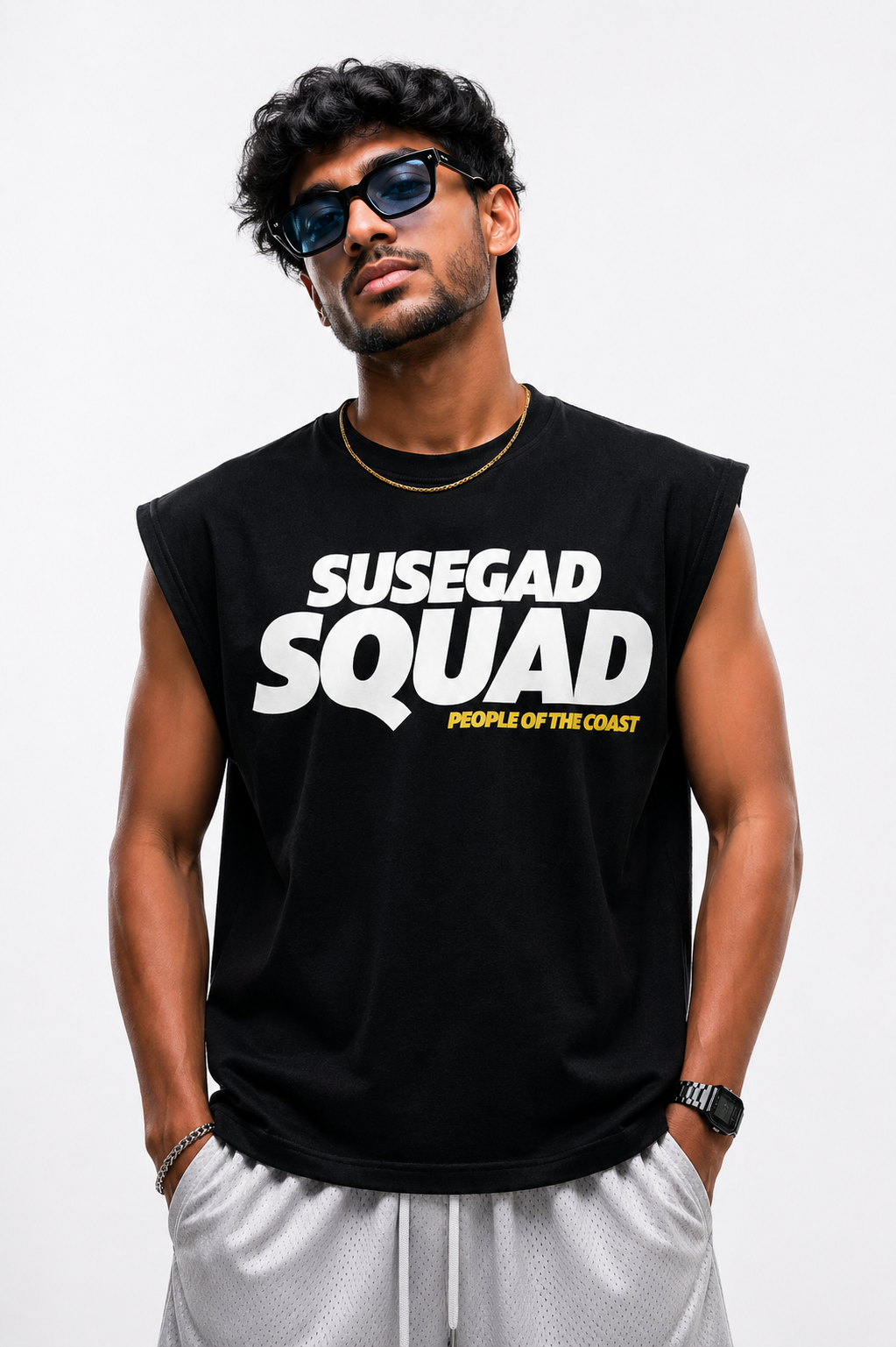 Susegad Squad  - People of the Coast Tank top - Black