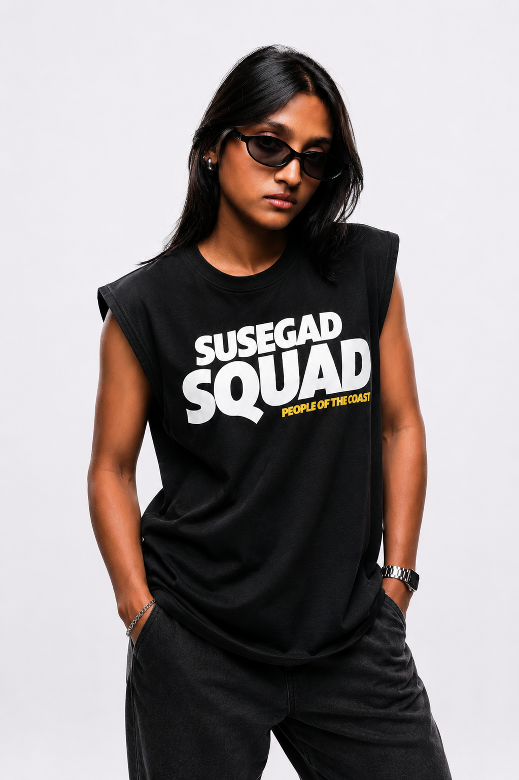 Susegad Squad  - People of the Coast Tank top - Black