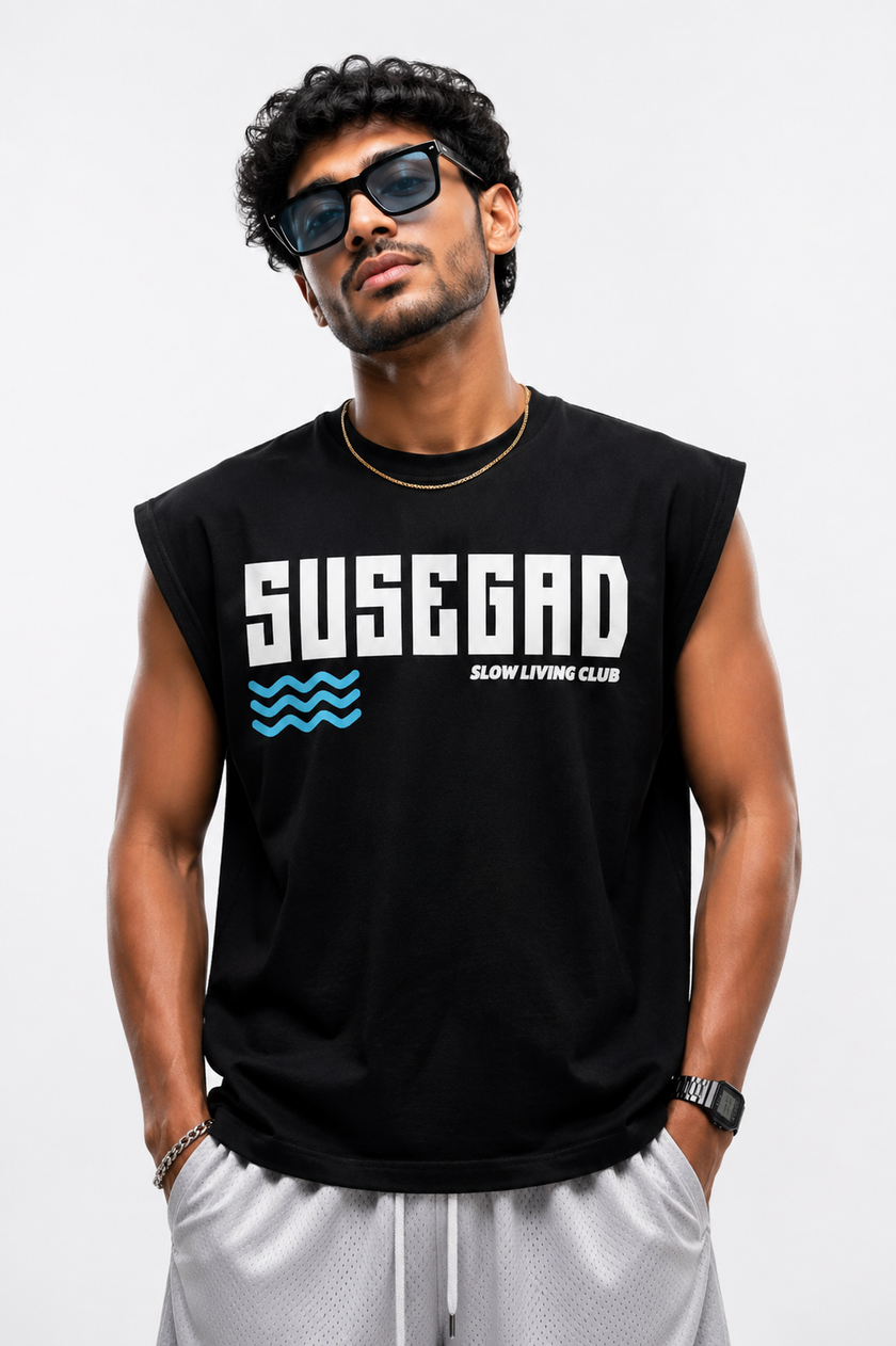 Susegad with a Wave Oversized tank top