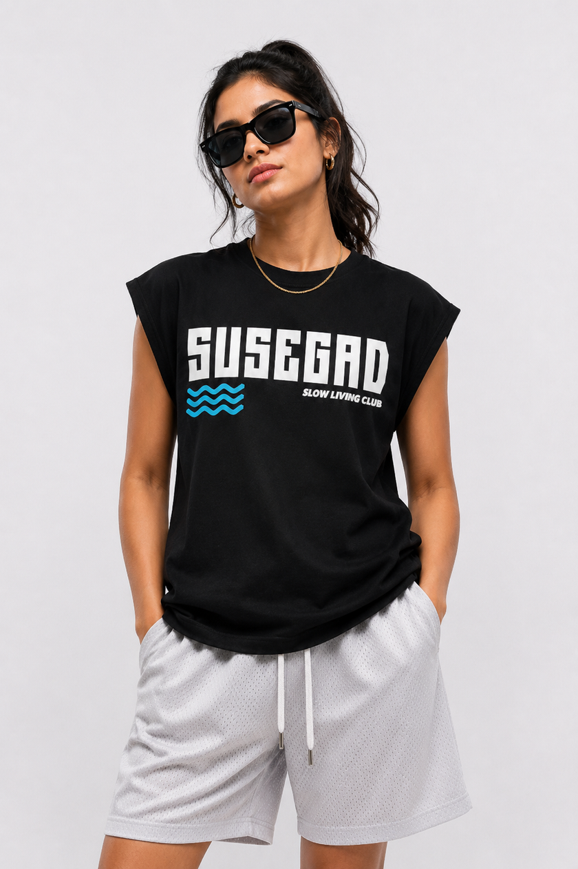 Susegad with a Wave Oversized tank top