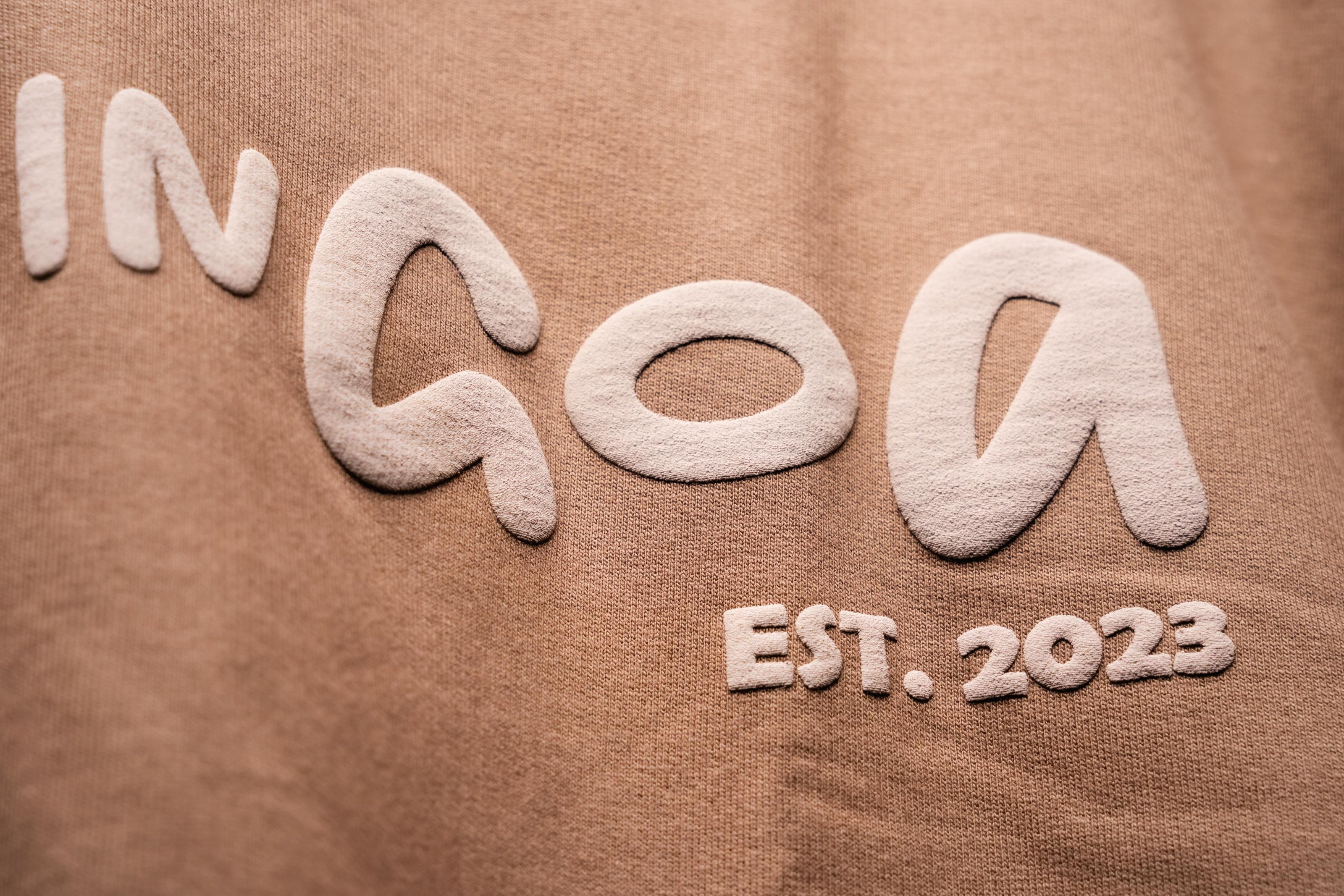 Born in Goa Essentials | Puff Print Unisex Fit Coffee Brown