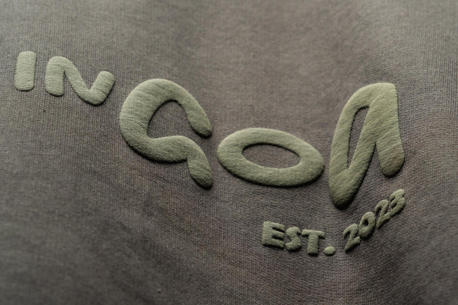 Born in Goa Essentials | Puff Print Unisex Fit Dark Grey