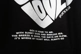 Goa is love puffed heart Oversized t-shirt (Black)