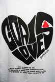 Goa is love puffed heart Oversized t-shirt (White)