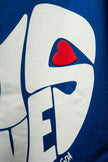 Goa is love puffed heart Oversized t-shirt (Royal Blue)