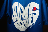 Goa is love puffed heart Oversized t-shirt (Royal Blue)