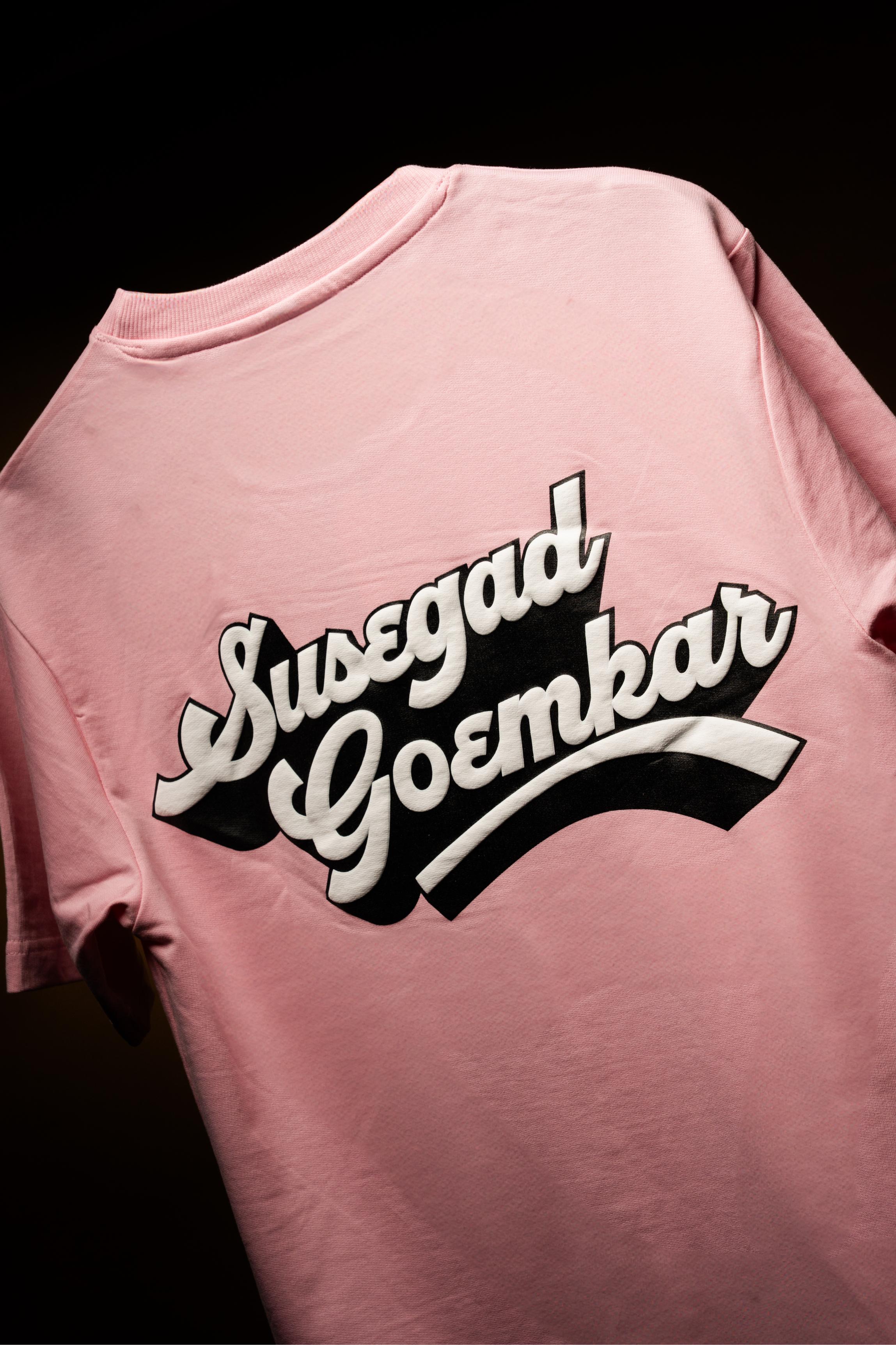 Ultra Premium Susegad Goemkar Tee – Pink | Puff Print Unisex Fit