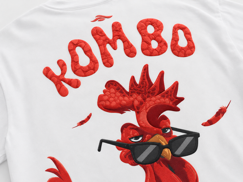 Kombo – The All Day Charmer | Premium Oversized Tee (White)