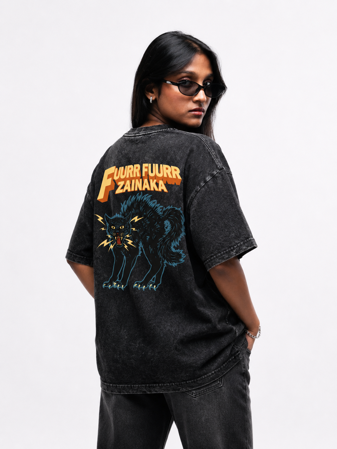 Furr Furr Zainaka Optic Wash Oversized t-shirt.