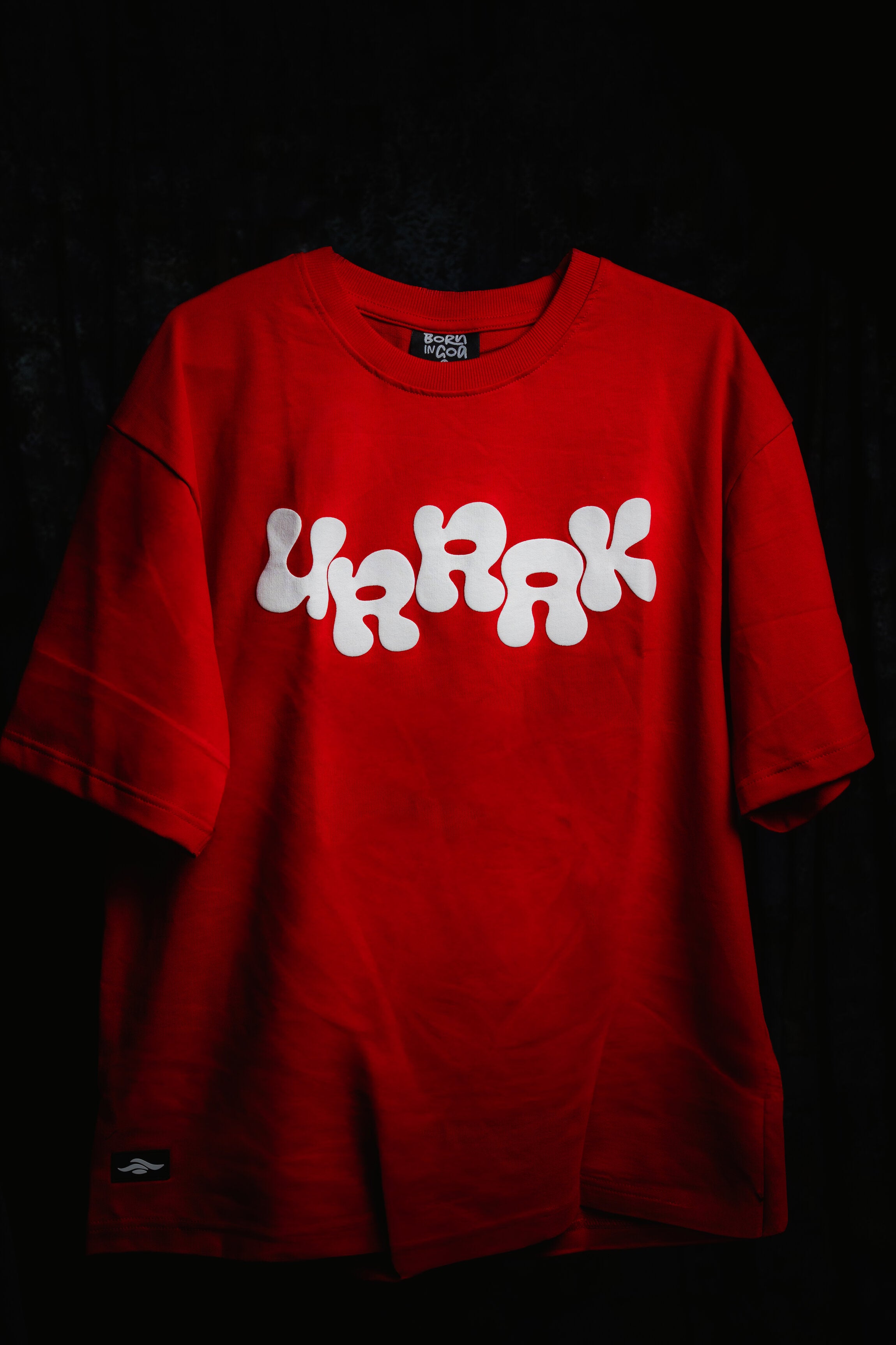 Urrak Signature Puff Print Oversized Tee - Red